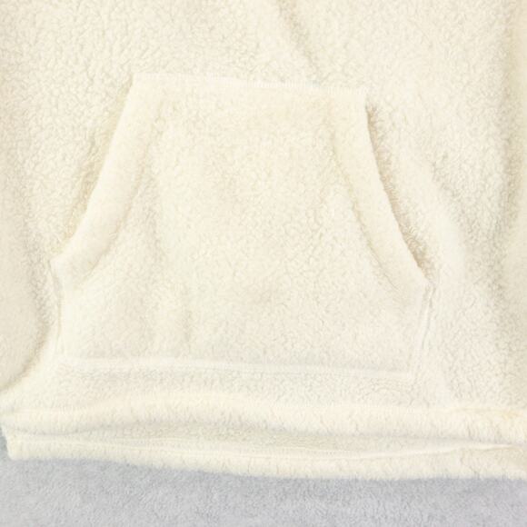 Top It Off Women's 1/4 Zip Fleece Pullover Sweatshirt Size Small 4-6 Cream Soft - Picture 3 of 11